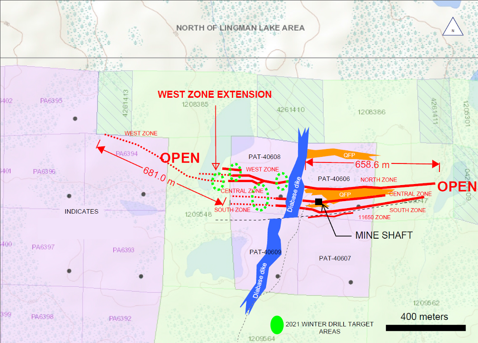 Plan map of the Lingman Lake Deposit